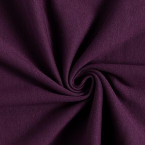 Rib stof ensfarvet – plum, 