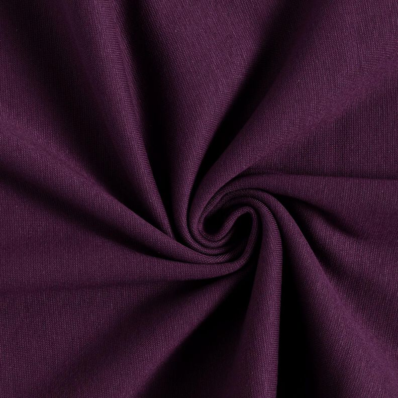 Rib stof ensfarvet – plum,  image number 1