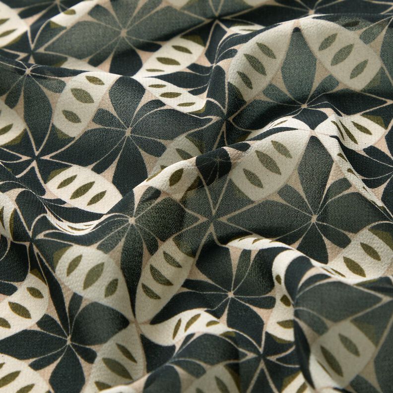 Chiffon cirkler og romber &ndash; sort/uldhvid,  image number 2