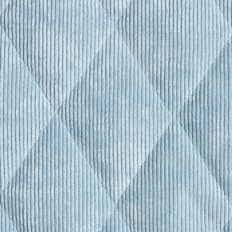 Quiltstof fløjl med pelsbagside romber – lyseblå,  image number 1