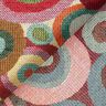 Dekorationsstof Gobelin farverige cirkler – lysebeige/karminrød,  thumbnail number 4