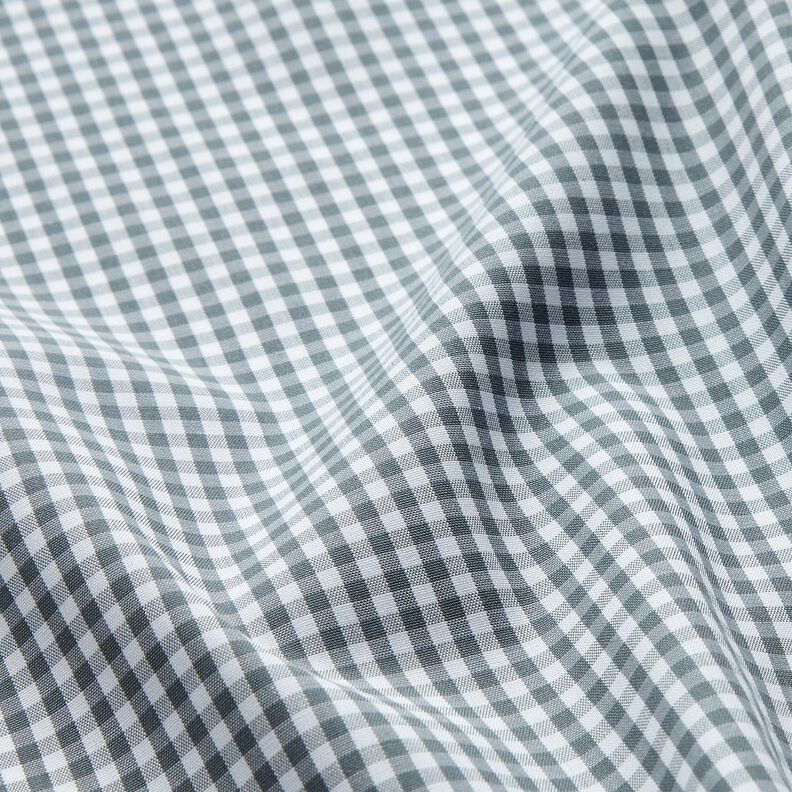 Bomuldspoplin vichytern – grå/hvid,  image number 2