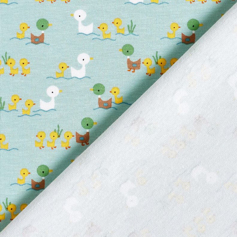 Bomuldsjersey lille and med ællinger – lyseblå,  image number 4