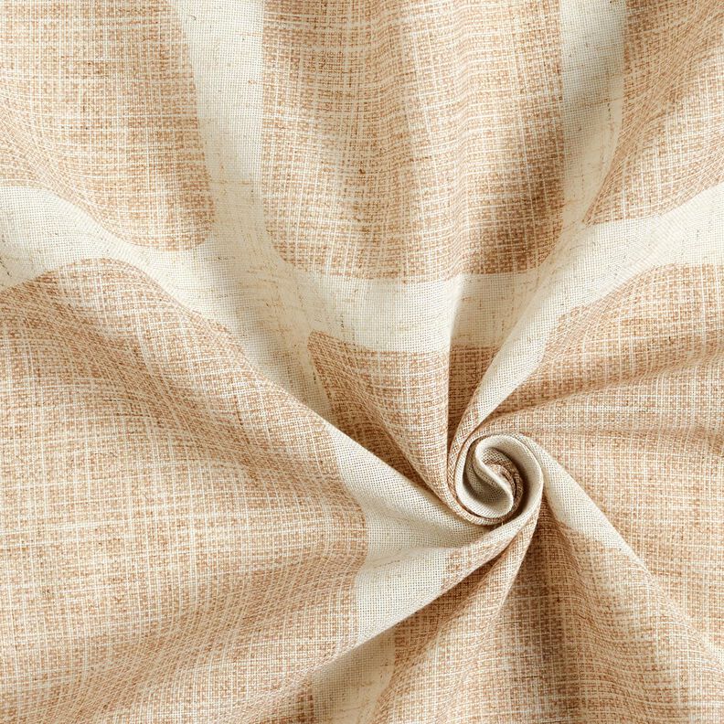 Gardinstof hør-miks former  – kastaniebrun/natur,  image number 3