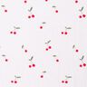 Musselin/Dobbelt-Crincle stof Akvarel kirsebær Digitaltryk – hvid,  thumbnail number 1
