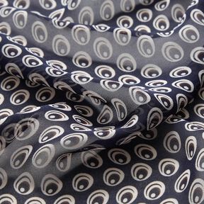 Chiffon påfugleøje – marineblå/marineblå, 