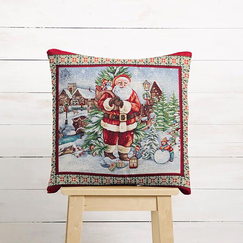 Panel Gobelin Julebesøg – karminrød,  image number 5