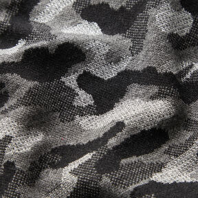 strikjacquard camouflage metallisk – sort/sølv metallic, 