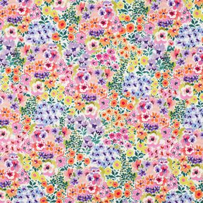 Bomuldsjersey blomsterhav Digitaltryk | Poppy Fabrics – elfenben/farverig, 