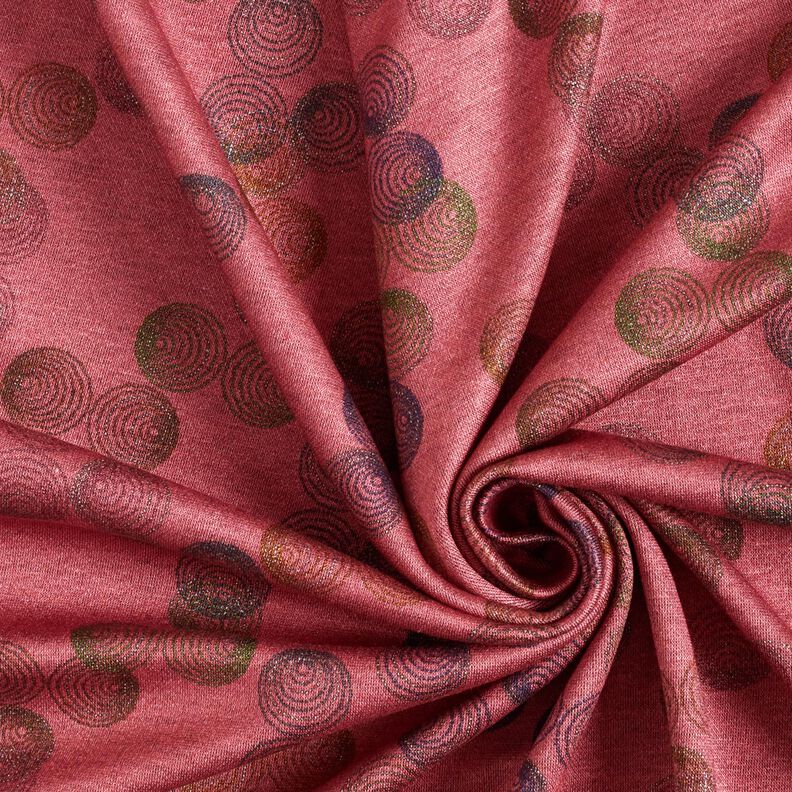 Viskosejersey farverige cirkler &ndash; malve,  image number 3