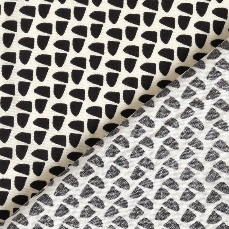 Blusestof abstrakt grafik – creme/sort,  image number 4