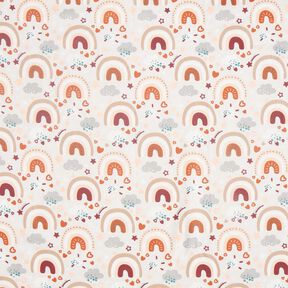 Poplin regnbue – lysebeige, 