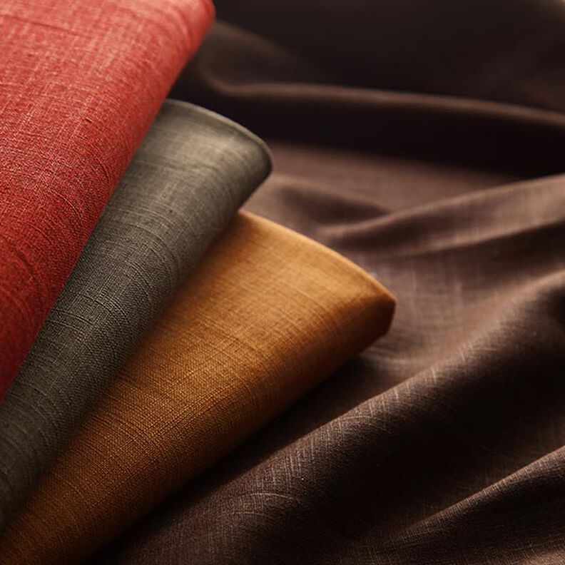 Hørstof Ramie-miks medium – mørkebrun,  image number 5