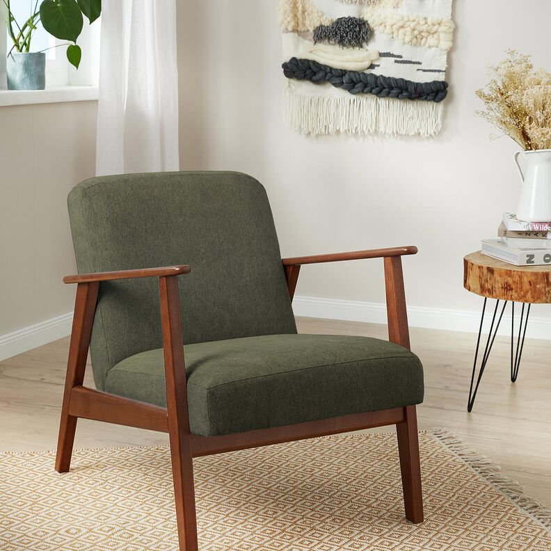 Polsterstof fl&oslash;jlslook &ndash; m&oslash;rk fyr,  image number 5