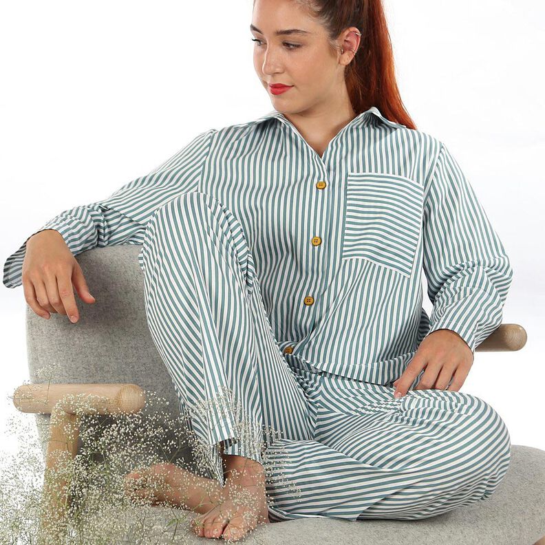FRAU HILDA Pyjamas med kort og lang variant | Studio Schnittreif | XS-XXL,  image number 6