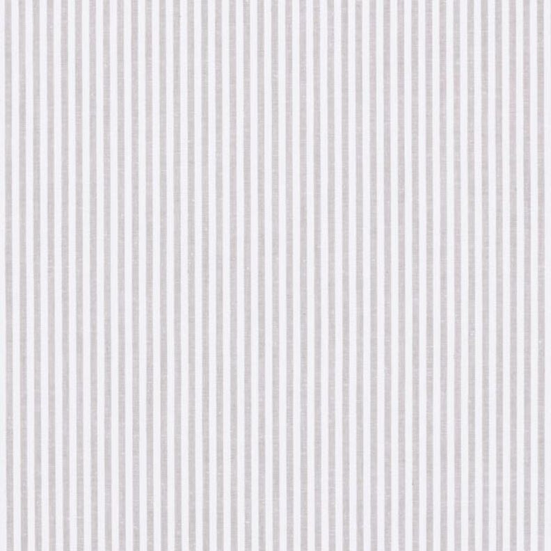 Bomuldspoplin Striber, garnfarvet – grå/hvid,  image number 1