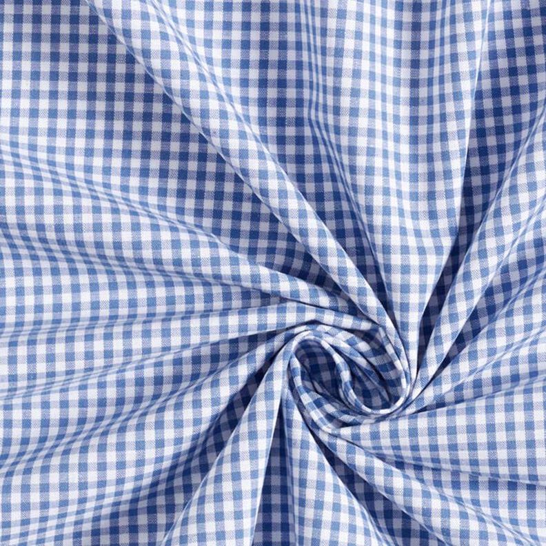 Bomuldspoplin Små vichytern, garnfarvet – jeansblå/hvid,  image number 5