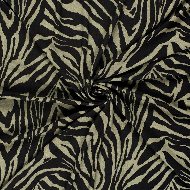 Viskosejersey Zebraprint – lys kaki/sort,  image number 3
