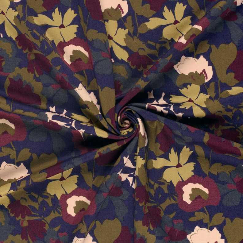 Romanit jersey blomstereng – marineblå/merlot,  image number 3
