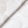 Dekorationsstof Jacquard stor ginkgo – tågegrå/elfenben,  thumbnail number 4