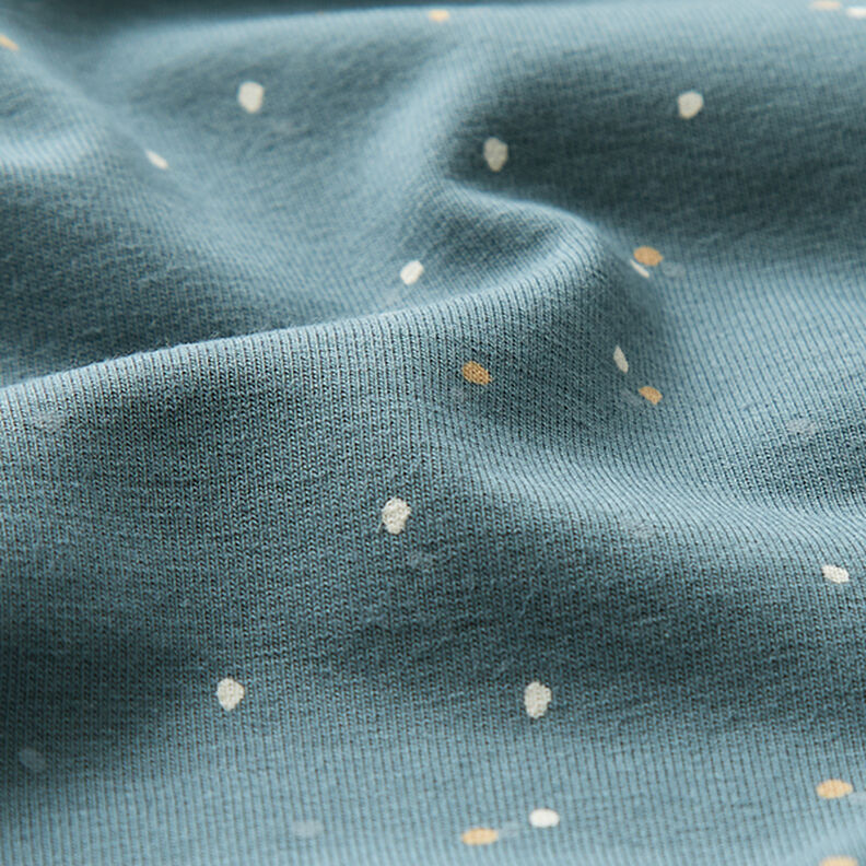 Bomuldsjersey uregelmæssige klatter  – jeansblå,  image number 2