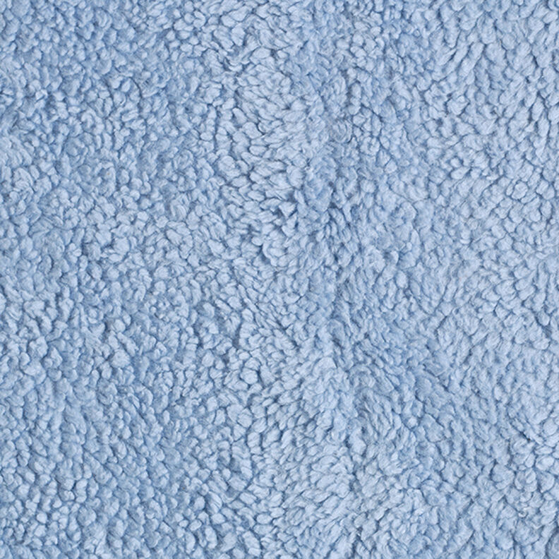Bomulds-sherpa ensfarvet – lyseblå,  image number 1