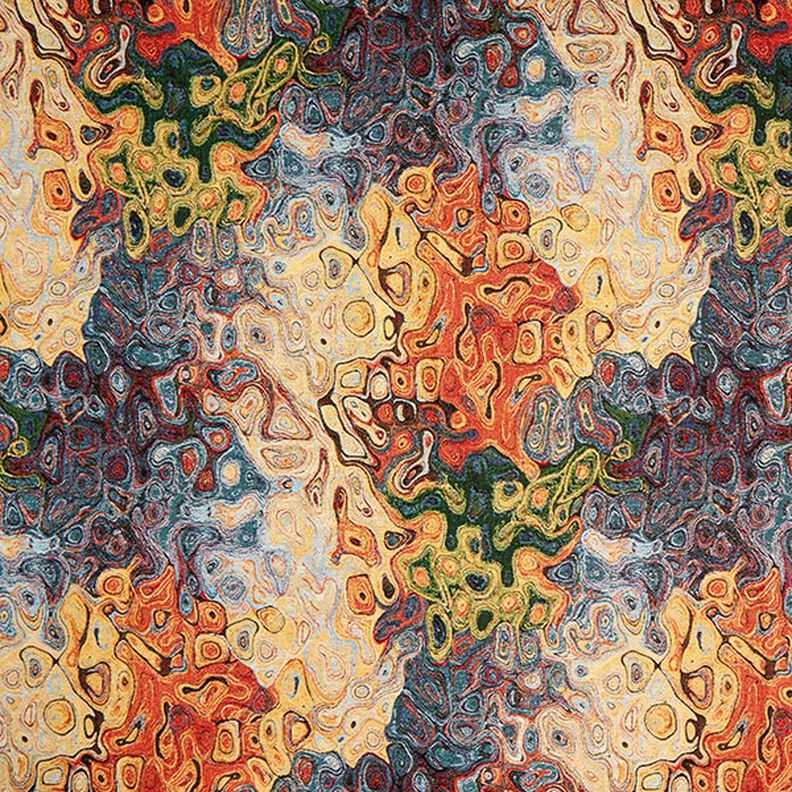 Jacquard gobelin Abstrakt kunst – blå/rød/gul,  image number 1