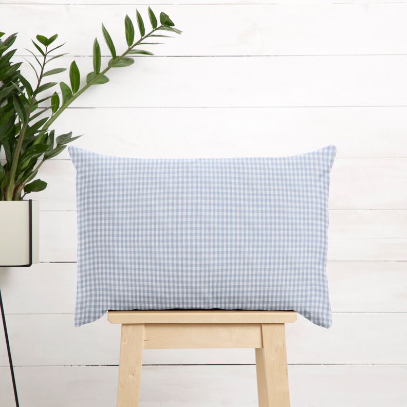 Bomuldsstof Vichy tern 0,5 cm – lys jeans-blå/hvid,  image number 6