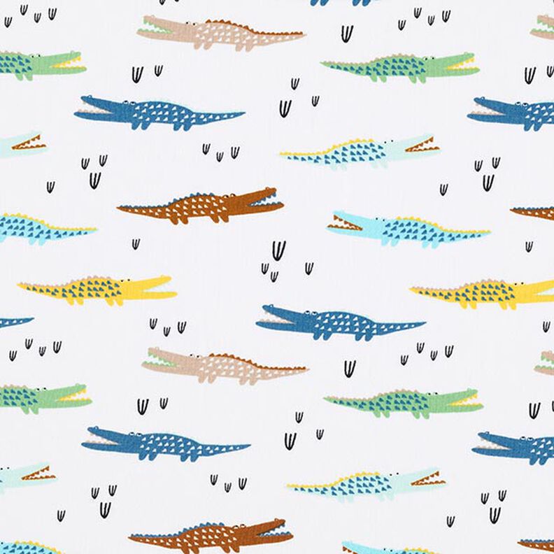 Sweatshirt lodden krokodiller – hvid,  image number 1