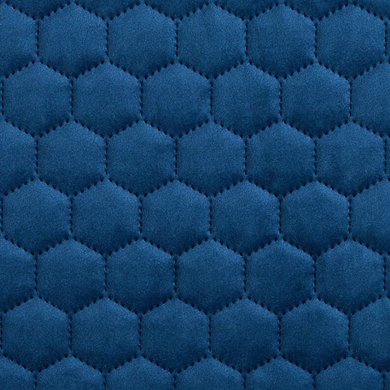 Polsterstof quiltet fløjl vokstavle – marineblå,  image number 1