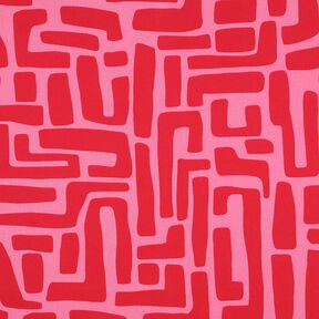 Imprægneret voksdug abstrakt – rød/pink, 