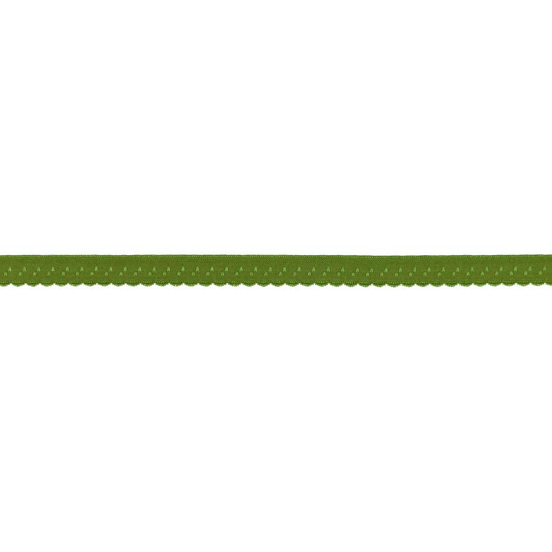 Elastisk indfatningsbånd Blonder [12 mm] – olivengrøn,  image number 1