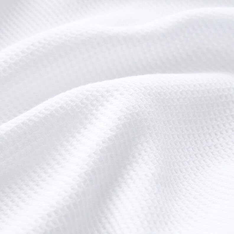 Vaflet jersey Ensfarvet – hvid,  image number 2