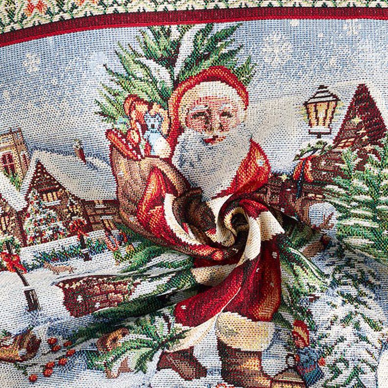 Panel Gobelin Julebesøg – karminrød,  image number 3