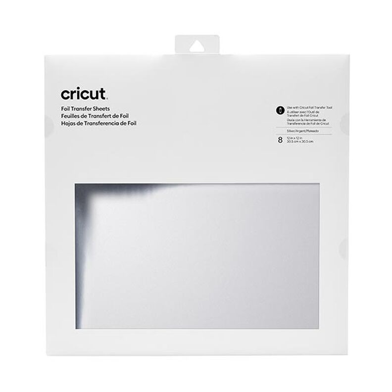 Cricut overførselsfolier [ 30,5 x 30,5 cm | 8 Styk ] – sølv metallisk,  image number 1