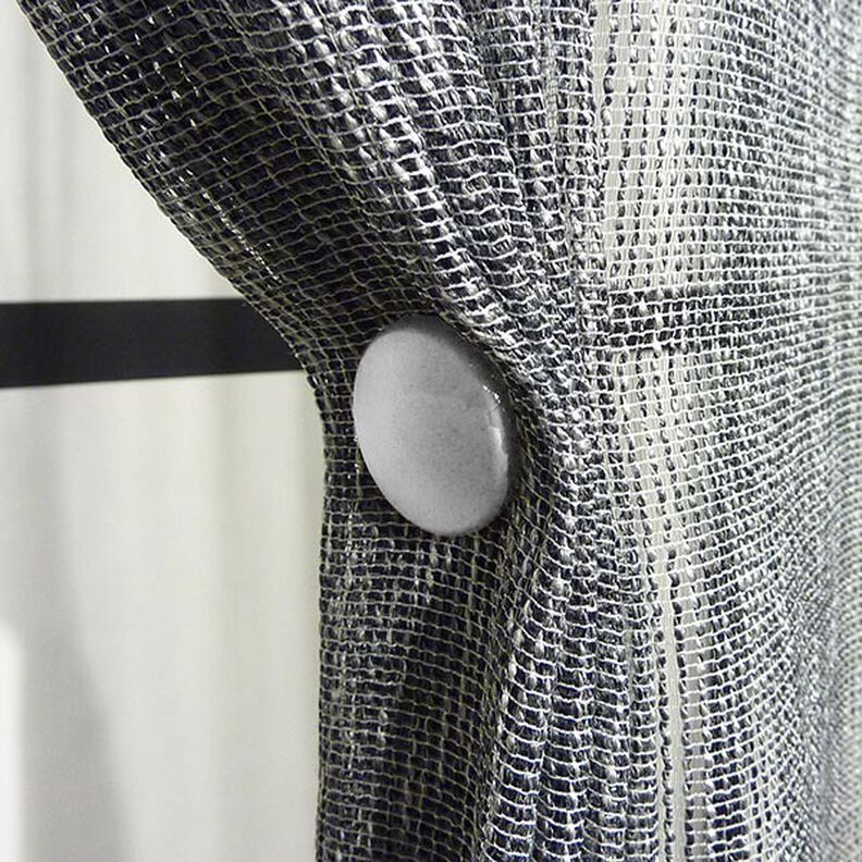 Deco magnet til forhæng [Ø32mm] – sølv metallisk | Gerster,  image number 3