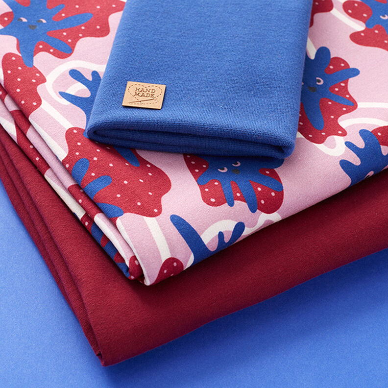 Stofpakke sweatshirt Glibbermonster | PETIT CITRON – pastelviolet/kongeblå,  image number 1