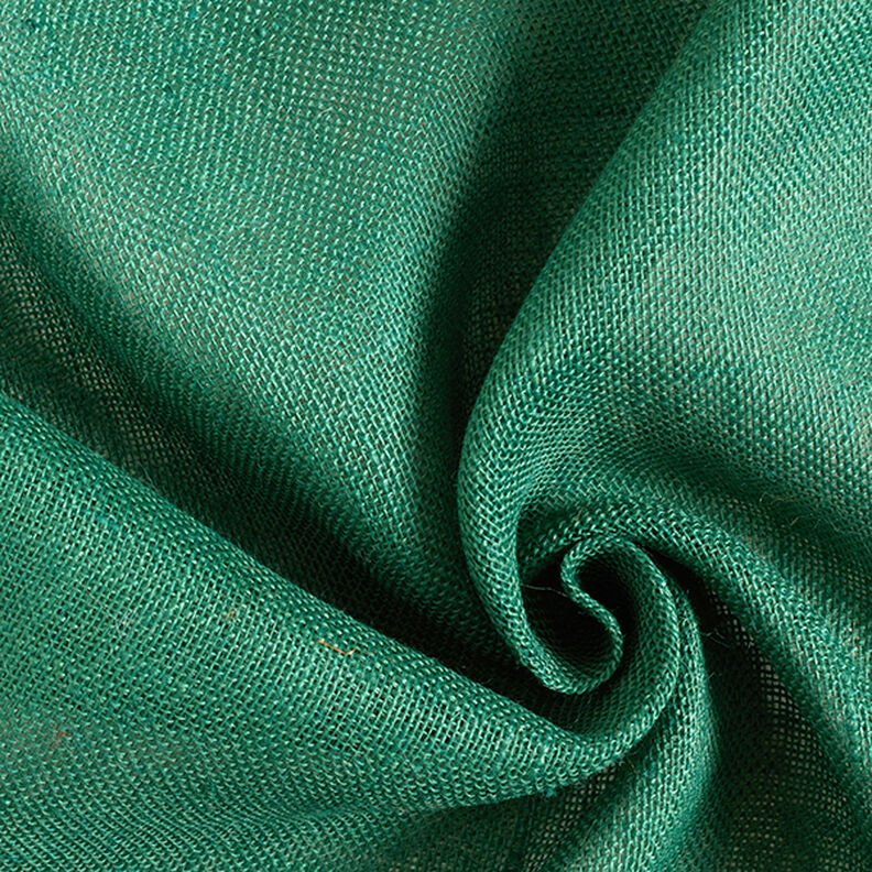 Dekorationsstof Jute Ensfarvet 150 cm – Mørkegrøn,  image number 1