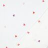 Musselin/Dobbelt-Crincle stof broderede hjerter | Poppy Fabrics – hvid/rosé,  thumbnail number 4