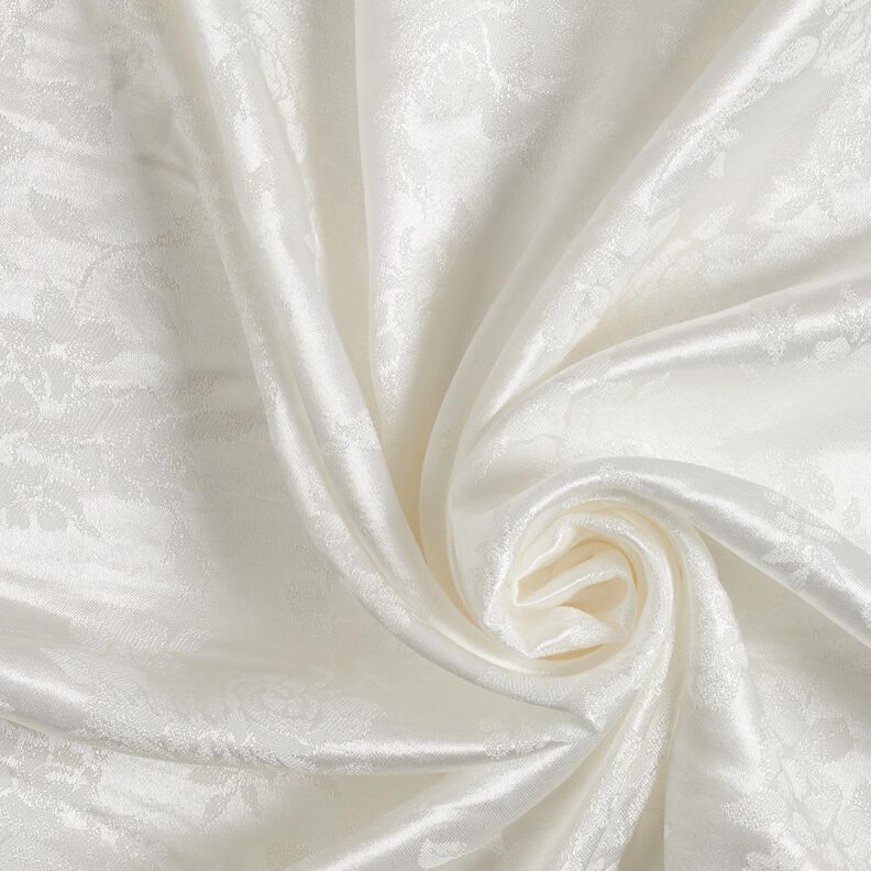 Jacquard stof roser – hvid,  image number 3