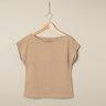 Bomuldsjersey smalle striber – creme/kanel,  thumbnail number 7