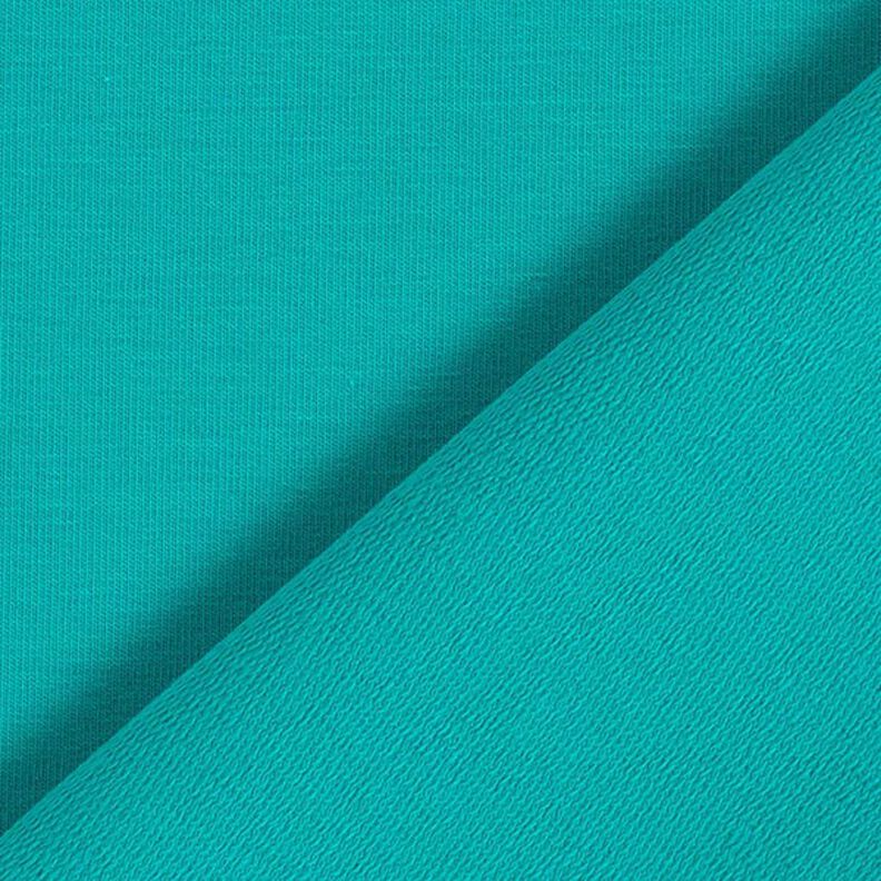 Let French Terry ensfarvet – smaragdgrøn,  image number 5