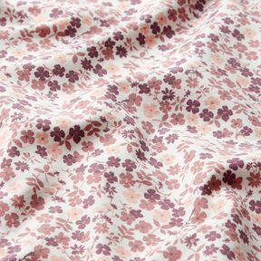 Bomuldsjersey blomsterhav &ndash; hvid/lilla, 