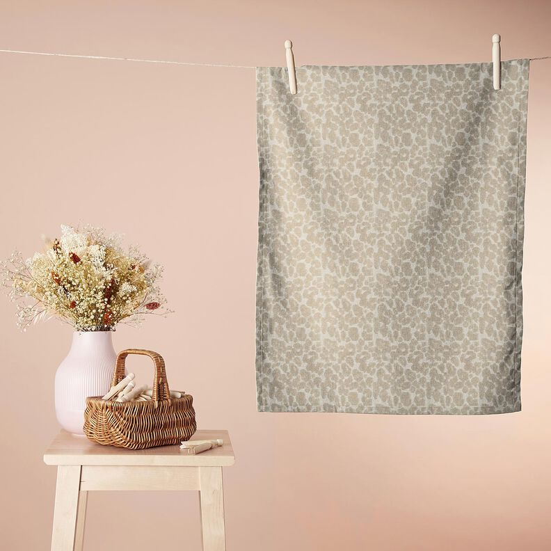 Frottéstof Stretch leo  – sand,  image number 7