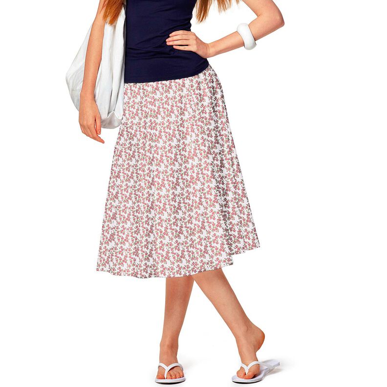 Bomuldspoplin blomsterhav – rød/hvid,  image number 6