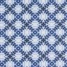 Dekorationsstof Canvas batikcirkler – indigo/hvid,  thumbnail number 1