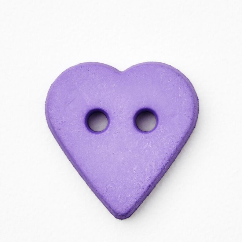 Hjerteknap [Ø 15 mm] – lavendel,  image number 1