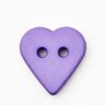 Hjerteknap [Ø 15 mm] – lavendel,  thumbnail number 1