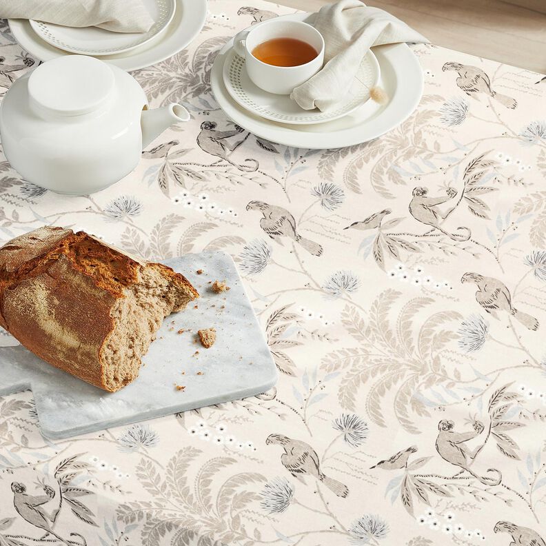 Dekorationsstof Bomuldssatin tropisk jungle &ndash; cashew,  image number 8