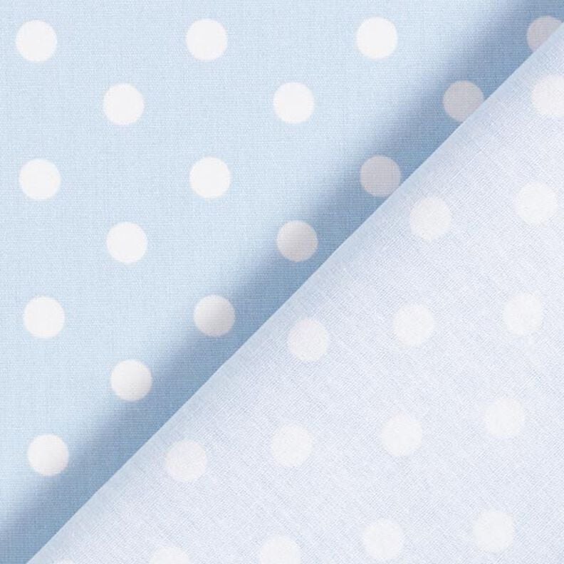 Bomuldspoplin store prikker – lyseblå/hvid,  image number 6
